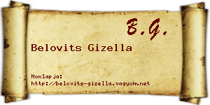 Belovits Gizella névjegykártya